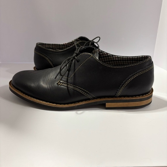 Penguin Mens Black Lace Up Leather Oxfords sz 12 main image 6